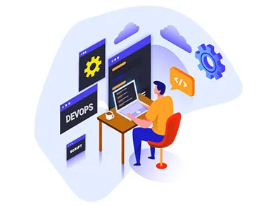 DevOps engineer coding workspace