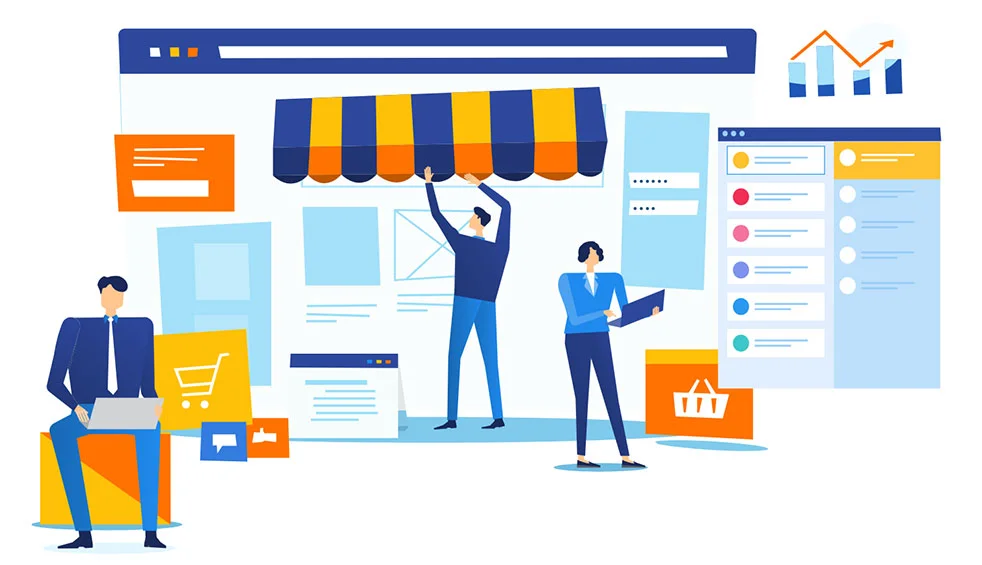 E-commerce website development team
